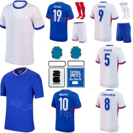 Seleção nacional Francês 13 Konate Soccer Jersey Man Kids 24-25 EURO CUP 18 ZAIRE-EMERY 7 GRIEZMANN 19 BENZEMA 11 COMAN 1 LLORIS LUCAS CAMAVINGA Dembele Kits de camisa de futebol