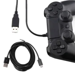 Cabos longos 3 metros Micro USB Carregamento Cabo de alimentação para PS4 Xbox One Controladores Drop Shipp