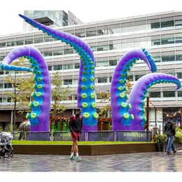 10mH (33ft) with blower Factory inflatable octopus tentacles leg Claw arms for Building Roof And Aquarium Decoration Halloween party