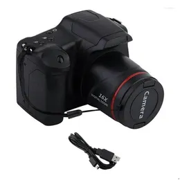 Dijital Kameralar Taşınabilir Seyahat Vlog Kamera Pografi 16x Zoom 1080p HD SLR SPAKE PO PO Canlı Akış Damlası Teslimat Fotoğrafı Otraw
