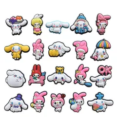 50pcs pvc ml karikatür ayakkabı takıları kawaii japonya anime yay kalp çiçek jibz fit bileklik kızlar ayakkabı süsleri2127867