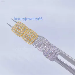 Configuração para trás Icepto de luxo Brincos de diamante de luxo VVS Real VVS Moissanite Diamond Mulheres Brincos de garanhão