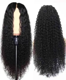 Fabrik Vollkorn 100 brasilianischer Knochen Straight Human Hair Händler Schwarze Frauen Curly Spitzenverschluss Frontal HD Spitze vordere Wigs6625423