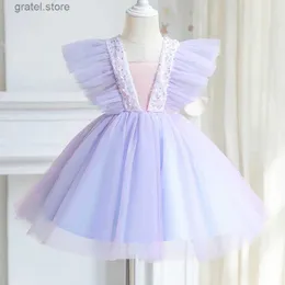 Mädchenkleider Blumenmädchen Kleider für Hochzeit Geburtstag Kinder Kleidung Mädchen elegante Prinzessin Schmetterlinge Kinder formelle Festzugskleid