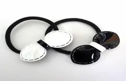 55x25cmシンプルな弓黒と白のアクリルヘアロープラバーバンドc女性のためのヘッドロープヘアピンお気に入りのヘッドドレスファッションJew4483335