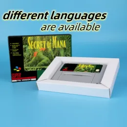 Karten Secret of Mana (Save Fuction) 16 -Bit -Spielkarte für EUR PAL VER SNES Konsole Englisch Spanisch Französisch Deutsch