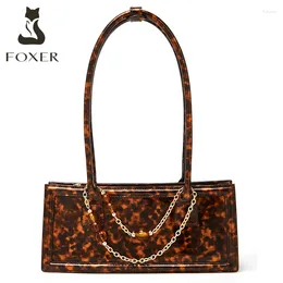 Foxer cower vegan in cuoio vegano lady ambra con cerniera con cerniera cambio femminile dating ad ascella elegante design chic femmina piccola borsetta