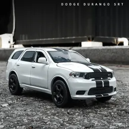 Bilar diecast modell 1 32 dodge durango srt suv legering bilmodell diecasts leksaksfordon leksaksljud och lätta barn leksaker för barn gåvor 230