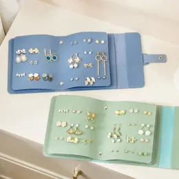 Jewelry Pouches Foldable Book Design Earring Holder Organizer Multi-layer Storage Waterproof Fresh Color