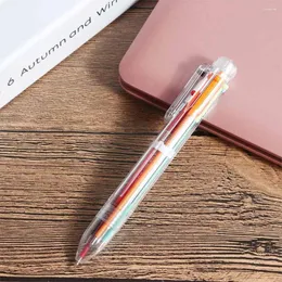 School Supplies Creative Drawing Hand Account Colorful 6 In 1 Multi-color Pen Ball Ballpoint Color