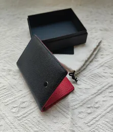 Holdeira de luxo para homens da carteira de luxo Handbag de primeira classe Bolsa de couro preto Slim European Trend BaseCase com Box2194181