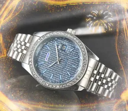 オオマティックな動きのトレンドハイエンドステンレス鋼の時計男性女性クォーツクロノグラフ時計日付の日付タイムスリースティッチダイヤモンドリング光沢のある星空の贈り物