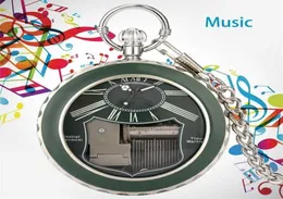 Transparent Glass Musical Pocket Watch Lake Melody Music Antique Opco di pendente Quarzo Vintage ES Gift 2110133455542