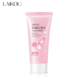 Cleansers LAlKOU Japan Sakura Gentle Cleansing Facial Cleanser Shrink Pores Deep Clean Oil Control Remove Blackhead Moisturizing Skin Care