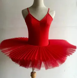 Palco desgaste preto/vermelho/branco Vestido de dança Profissional para adultos fantasia feminina roupas meninas crianças tutu tutu