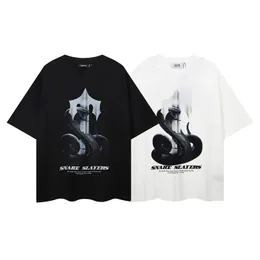 Python Printed Mens Дизайнерская футболка Trapstar T Roomts Tshirt Graphic Tee Lake Casual Tops Женщины мужчина одежда 100% хлопковые футболки негабаритные s-xl