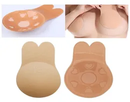 2PCSpair Women Cute Rabbit Ear Invisible Bh Lyfting Bröstklistermärken andningsbara Biosilicone Nipple Cover Antisagging Bröst PAD5398632