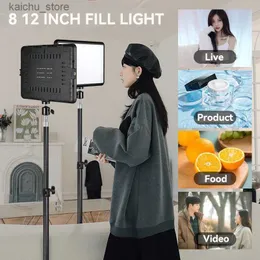 Kontinuerlig belysning LED Studio Streaming Lights Portable Video Lighting Photo Studio Kit för videokamerafotografispel YouTube Tiktok Shooting Y240418