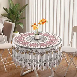 테이블 천 장식 라운드 식탁성 남동쪽 아시아 스타일 예술 꽃 직경 160cm가있는 다목적 파티