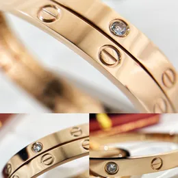 Damengeschenk Schmuck Diamant Charme Armband Männer Luxus 18K Gold Armband Nagelarmband Marke Designer Armband Paar Armband
