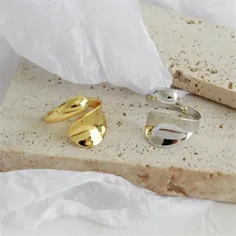 Clusterringe Mode silbergold plattiert glatt kreatives Design Wassertropfen Geometrischer Ring für Frauen Hochzeitsfeier Schmuck Geschenke E069