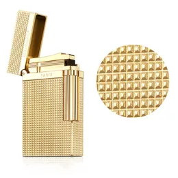 Новые сигареты корпусы газовые зажигалки Man Brass Elecloplating Wind -Reseper Bright Sound Personality Gift Accessories