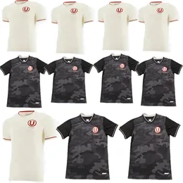 2024 2025 NOVO CLUBE BLACA E BRANCO CLUBER UNIVERSITÁTIO DE DEPORTES UNIVERSIDADE DO PERU Jerseys de futebol preto 23 24 Home Men Fãs Versão Camisetas de futebol