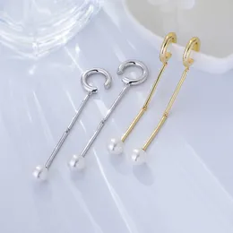 Elegant Long Tassel Pearl Earrings Without Ear Holes High-End Feeling Light Luxury Niche Design Trendy Designer Jewelry