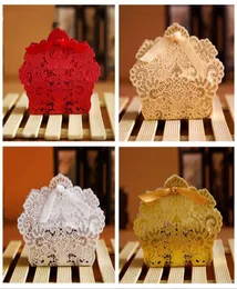 Laser Cut Hollo Hollow Flower White Gold Rosso Cabella Rossa Fare Fare Caratteri Dolci di caramelle Favore Favors Boxes6773815