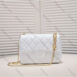 2024 Frauen Lambskin Golden Globe Mini -Klappen -Taschen Diamant gesteppte Goldmetallkette Schulterkreuzkörper Französische Designer Luxuries Ladies Handtaschen Brieftaschen 10A
