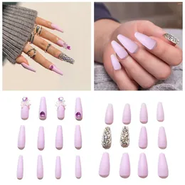 False Nails Nail Stuff ballerina Diamond Long Glossy Baffin Flash su punte manicure per donne e ragazze acriliche