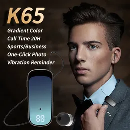 K65 Lavalier Business Bluetooth 5.2 Kopfhörergespräch/Musikzeit 20 Stunden, LED -Digitalanzeige, Noice stornieren drahtlose Ohrhörer