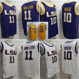 10 Angel Reese LSU Tigers Basketball Jerseys Mens Sitched Hailey Van Lith LSU Jersey