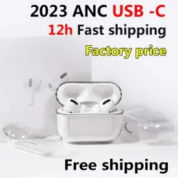 För AirPods USB-C hörlurtillbehör Protecter Case Airpod 3 Bluetooth Earpon Transparent PC Hard Shell Clear Protective Cover