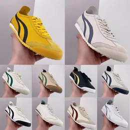 Tigri Scarpe casual Tiger Mexico 66 Serie Onitsukas Scarpe da corsa Sneaker Sneaker Casualmente Canvas Canvas Giallo Bianco Bianco Blu Uomini Sneaker da donna