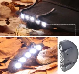 5 LED Super lanternas Bright Cap Light Follump Headlamp Hap Head Tampe CLIP LIGH