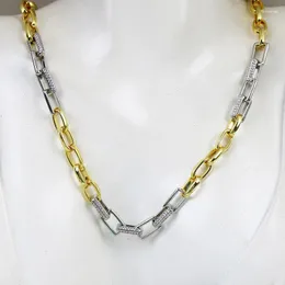 Kedjor 3 stycken Retro Metallic Geometric Halsband Zircon Splice Classic Jewelry Gift Choker 53029