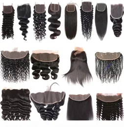 9a Brasil, Virgem Human Human Hair Extensions Onda de águas profundas onda profunda onda de renda encaracolada Ear para ouvido C2492209