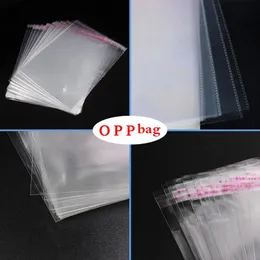 2024 100pcs Transparent Gift Bags DIY Candy Biscuit Cookie Packing Bags Self Adhesive Plastic Cellophane Food Bag Kitchen Organizer for