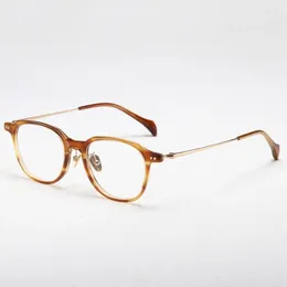 Sunglasses Frames Japanese And Korean Style Acetate Titanium Ultralight Round Eyeglasses Frame Classical Vintage MASUN Star Original Design