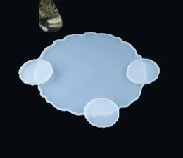 Agate Coaster Resina Casting Stampo Round Silicone Gioielli Porta di gioielli Decorazione per casa che produce stampo epossidico Strumento di artigianato fai -da -te9749504