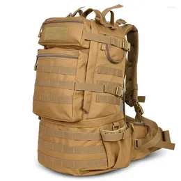 Backpack 50L de grande capacidade Tactics do Exército Militar Criptografado Molle para Caminhar Camp Mochila Militar