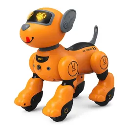장난감 전기 로봇 개 지능형 목소리 프로그래밍 스턴트 개 어린이 교육 귀여운 애완 동물 로봇