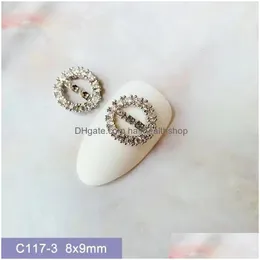 Tırnak Sanat Dekorasyonları 10 PCS Lot Oval Çiçek Bear Charms Mücevher Lüks Parçalar Taşlar Kristal S Dekorasyon Aksesuarları 231013 DROP D DHNHC