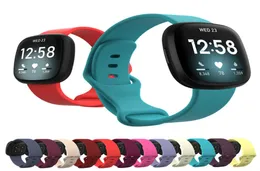 FitbitのカラフルなブレスレットリストストラップVersa Versa 3 Smart Watch Band for Fitbit Sense Wristband Sport Soft Silicone Straps largesmal2872658