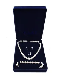 19x19x4cm бархатные ювелирные украшения для ящика длинная жемчужная коробка для ожерелья подарочная коробка.