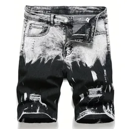 Sommer Slim Stretch Men Kurzjeans modische Retro -Den -Denim -Shorts Streetwear 98% Baumwollfracht Shorts Männlich 240412