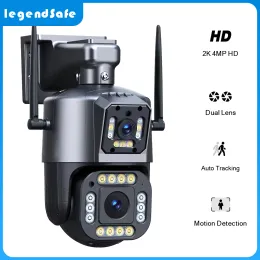 Sistema 8mp duallens ptz fotocamera da 16 MP con tre schermo a colori notturni wifi video cctv sorveglianza sicurezza ipc360