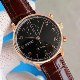 IWC Португальский IW371446 AAA 3A Quality Watch 40,9 мм Мужское механическое движение с подарочной коробкой кожа