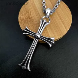 CH KRO NYA TRENDY CROSS PENDANT THAI Silver Bold Letter Chain Mortile For Men and Women